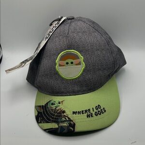 Star Wars Kids Hat in Gray and Green with The Child Patch